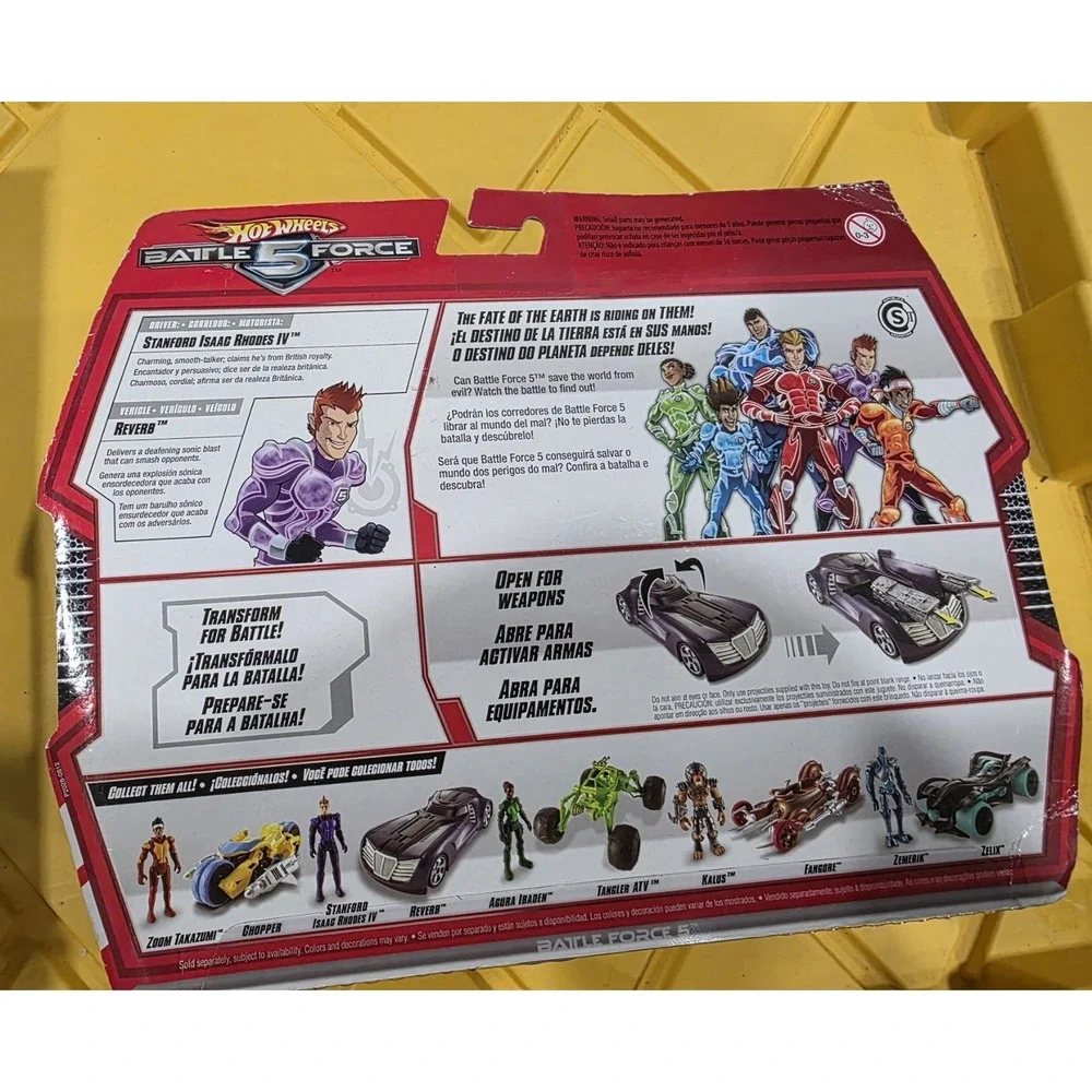 Brand New HOT WHEELS 2009 BATTLE 5 FORCE REVERB & DRIVER ISSAC RHODES IV - RARE